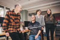 Draussen Baustelle, drinnen gemütliches Büro. Wir freuen uns auf die gemeinsame Zusammenarbeit.