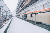 Blick auf die Gemeinschaftsterrasse im 4. Obergeschoss